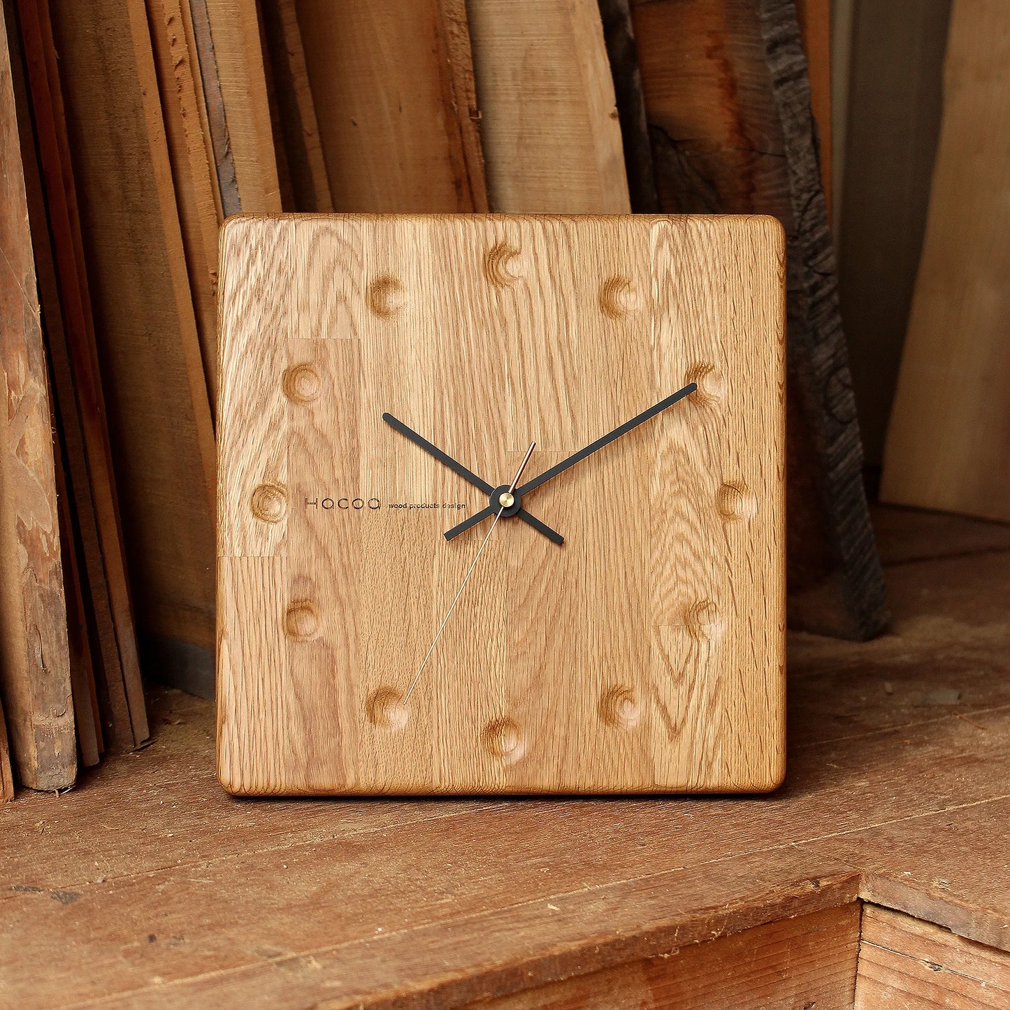 Wall Clock Block Stripe - Square