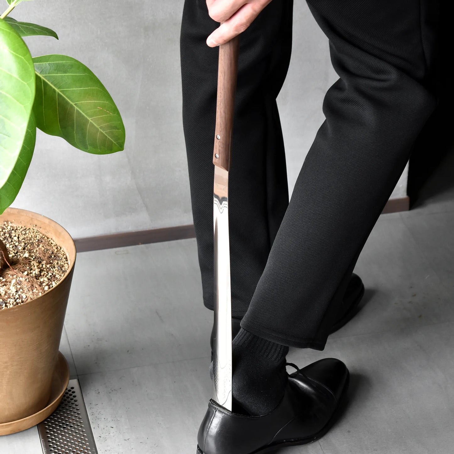 Titanium Shoehorn & Stand Set