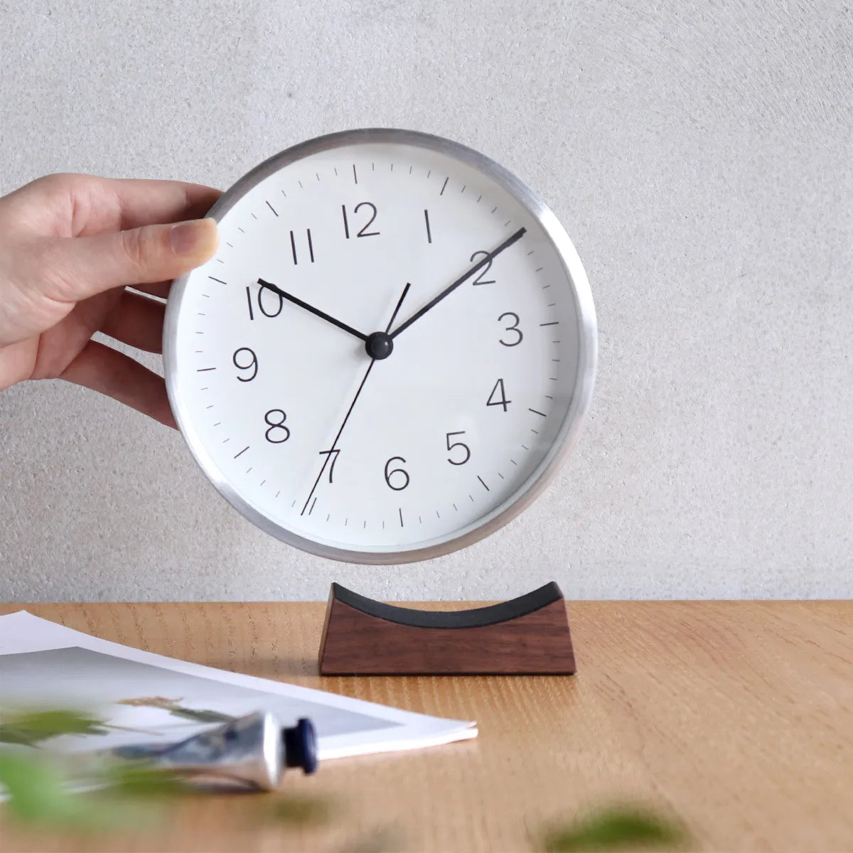 Wood Base Clock / T/H Meter