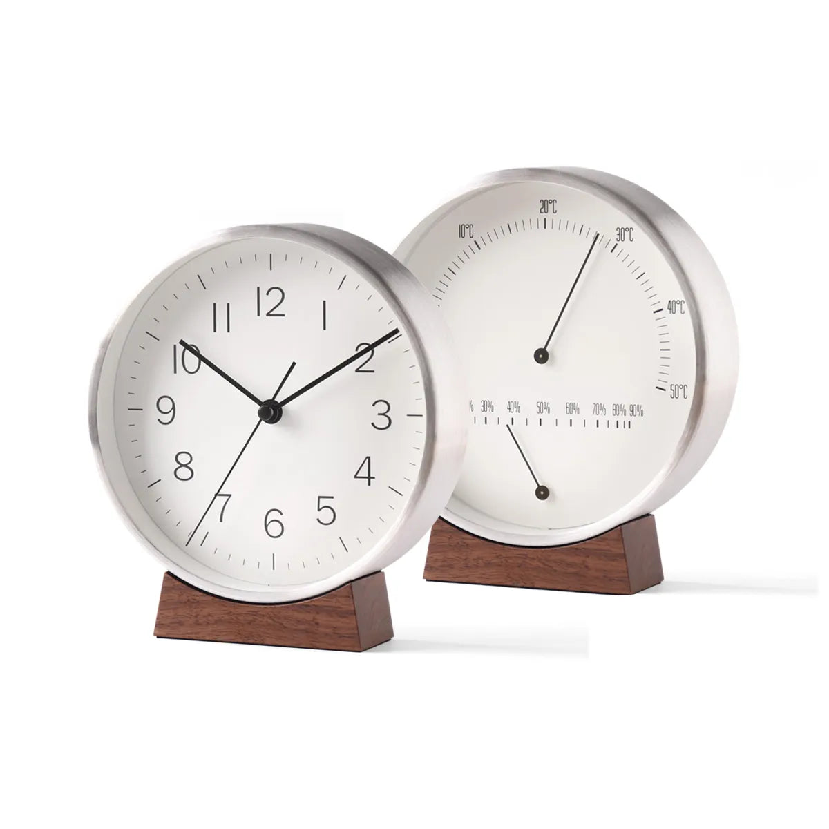 Wood Base Clock / T/H Meter